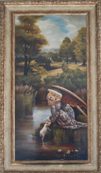 I. Grušaitė - „Pasiklydęs oželis“, drobė-akrilas, 80x40, 2011 m.