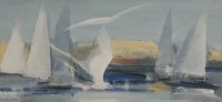 Gintaras Pankevičius, „Regata“, 2023 m., 50 x 100, akrilas/drobė
