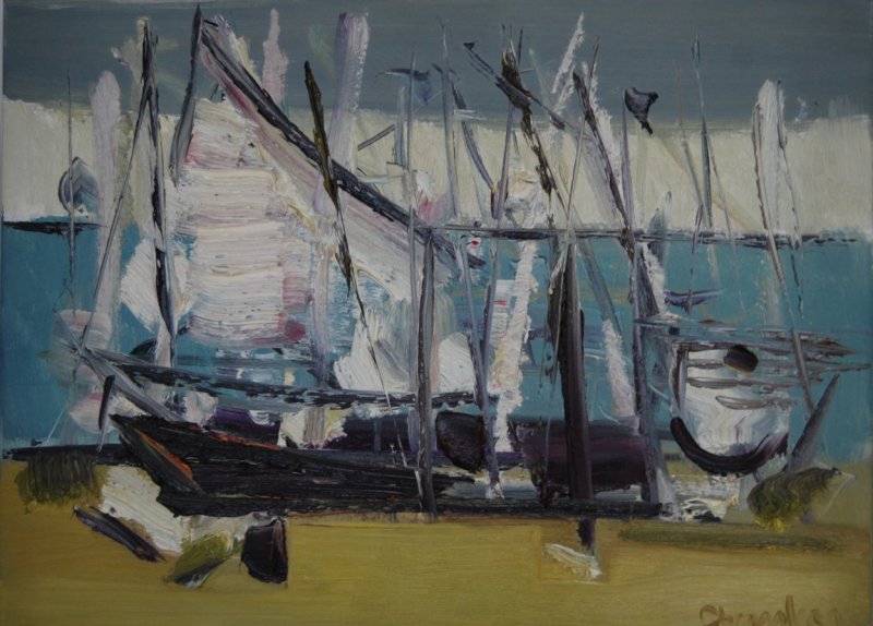 Antanas Obcarskas - „Prie marių“, drobė-aliejus, 60x81, 2016 m.