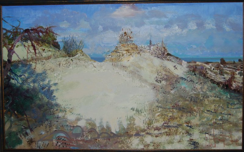 Gražina Vitartaitė - „Pamario kopos“, drobė-aliejus, 55x90, 2017 m.