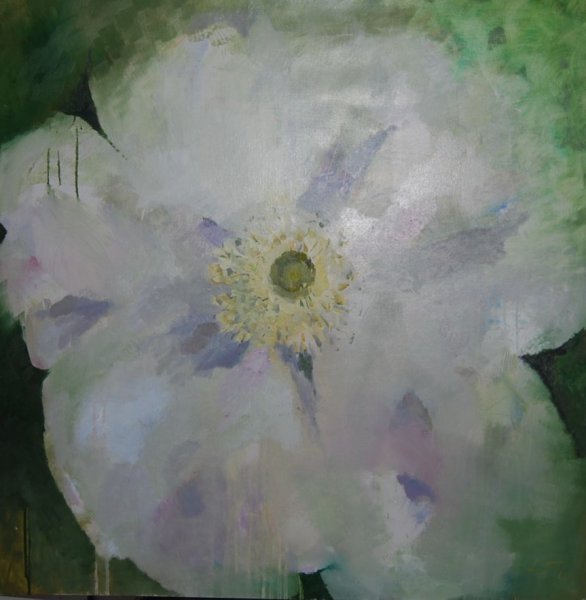 Lionė Grigaliūnaitė - „Žiedas“, drobė-aliejus, 100x100, 2015 m.