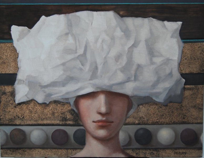M. Kosinskaitė - „Sudaužytos mintys II“, drobė-aliejus, 80x100, 2017 m.