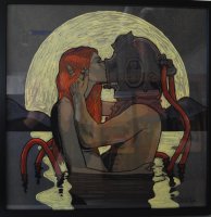 A. Kriščiūnas - „AQUALUNGKISS“, kartonas, 52x52, 2016 m.