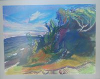 S. Teitelbaumas - „Rytas Raušene“, pastelė, 50x63
